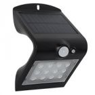 Robus RSO240P-04 SOL Black 1.5 watt Solar Powered Outdoor LED Wall Light With PIR Sensor