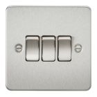 3 Gang 2 Way Brushed Chrome Plate Switch