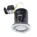 Chrome Fire Rated Tiltable GU10 Downlight Fitting