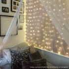 2m x 2m Plug In Copper Firefly Wire Curtain Lights 400 Warm White LEDs