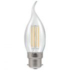 Crompton 12134 5w BC-B22mm Dimmable LED Bent-Tip Clear Filament Candle