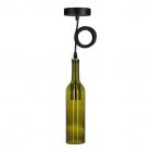 Dark Green ES-E27mm Wine Bottle Pendant With 1.5 Metre Black Cable