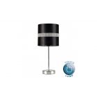 Chrome Touch Table Lamp with Black Diamante Shade