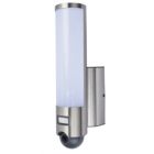 Lutec Elara Outdoor Security Light With Motion Sensor & Built in Camera - Stainless Steel
