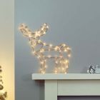 60cm Battery Operated Reindeer Silhouette - Warm White LEDs