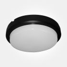 Cassi IP54 14W Black Circular LED Ceiling/Wall Light With Full Diffuser