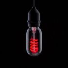 4 watt Red LED Spiral T45 ES-E27mm Funky Filament LED Light Bulb