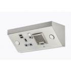 Knightsbridge 13A 2G Stainless Steel Mounting Switched Socket with Dual USB & Bluetooth Speaker