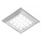Square Stainless Steel 12v Under Cabinet LED Light Fitting Cool White