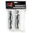 Pets at Play 2 Piece News Paper Shaped Squeaky Toy Set