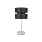 Pinto Stick Touch Table Lamp With Chrome Stand - Black Shade