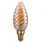 Kosnic 4 watt SES-E14mm Gold Twisted Candle LED Filament Bulb