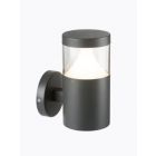 Knightsbridge OLG1W IP54 E27 Black Cylinder Outdoor Wall Light