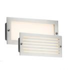 Knightsbridge BLED5SW White LED Brick Light With Brushed Steel Grill