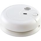 White Ionisation Mains Powered Smoke Alarm With 9V Battery Back Up