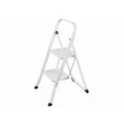 SuperTool White 2 Step Ladder With Rubber Grip