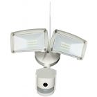 White IP65 Rated 720p HD WiFi IP Security Camera with LED Floodlight