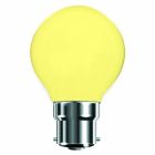 Yellow 25 watt BC-B22mm Incandescent Golf Ball Light Bulb